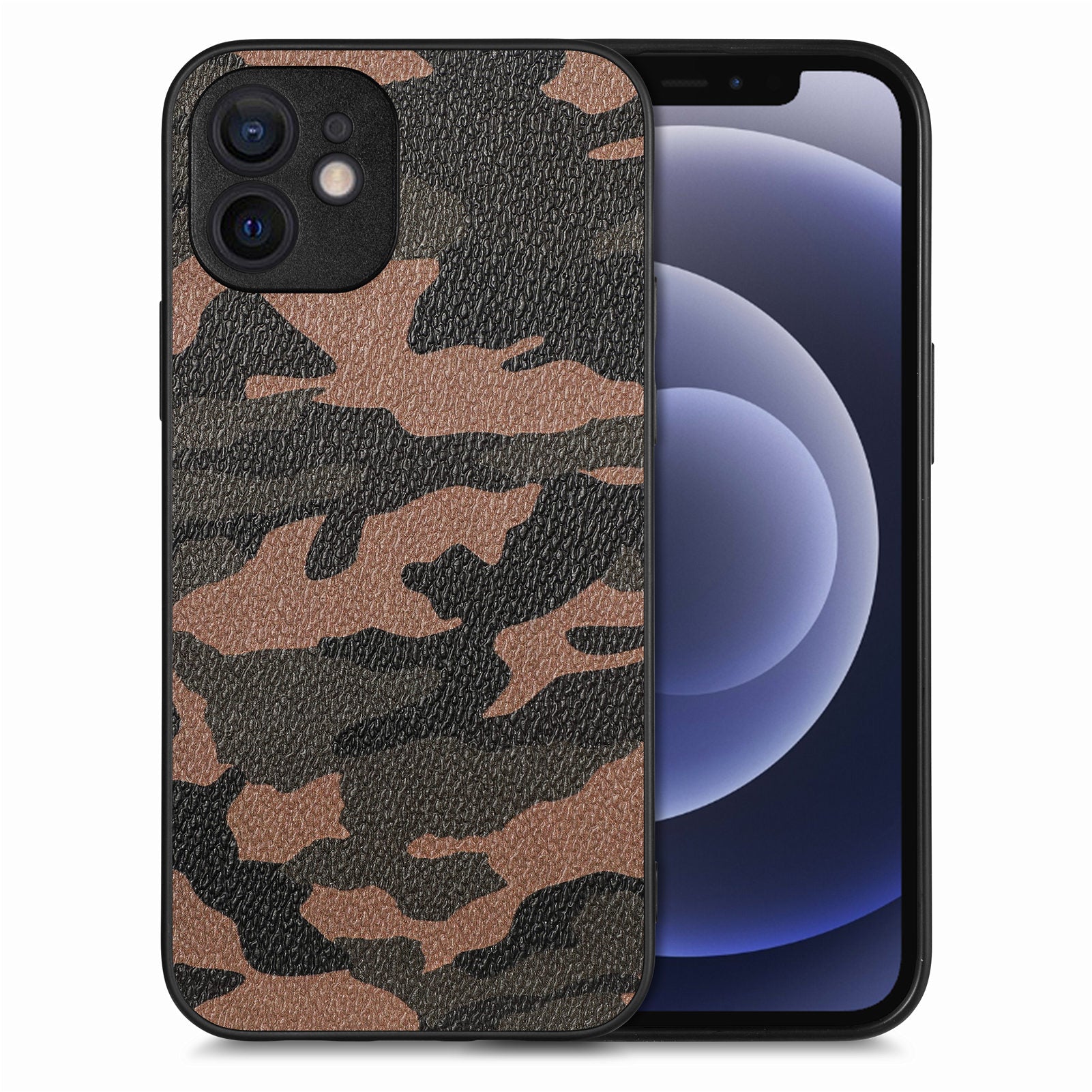 For iPhone 12 mini 5.4 inch Camouflage Phone Case PU Leather PC TPU Anti-drop Protective Cover For iPhone 12 mini 5.4 inch Camouflage Phone Case PU Leather PC TPU Anti-drop Protective Cover